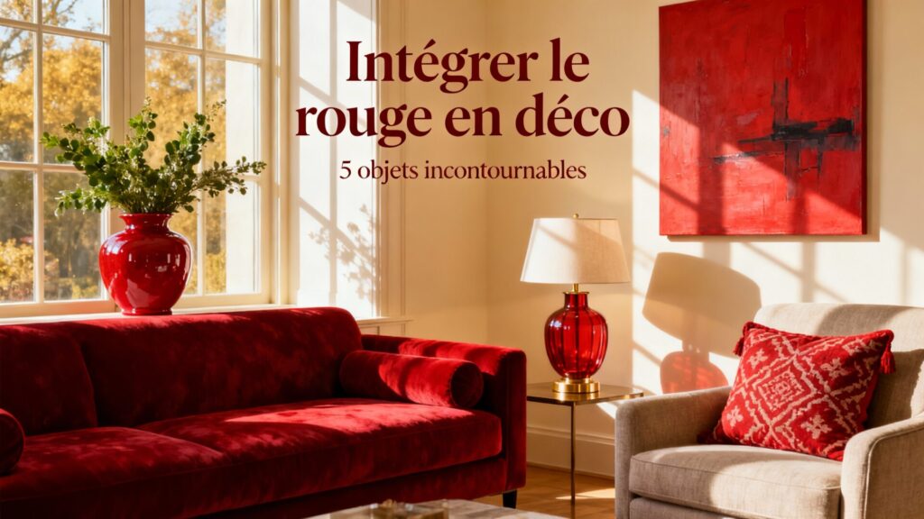 Intégrer le rouge en déco avec 5 objets incontournables avec texte