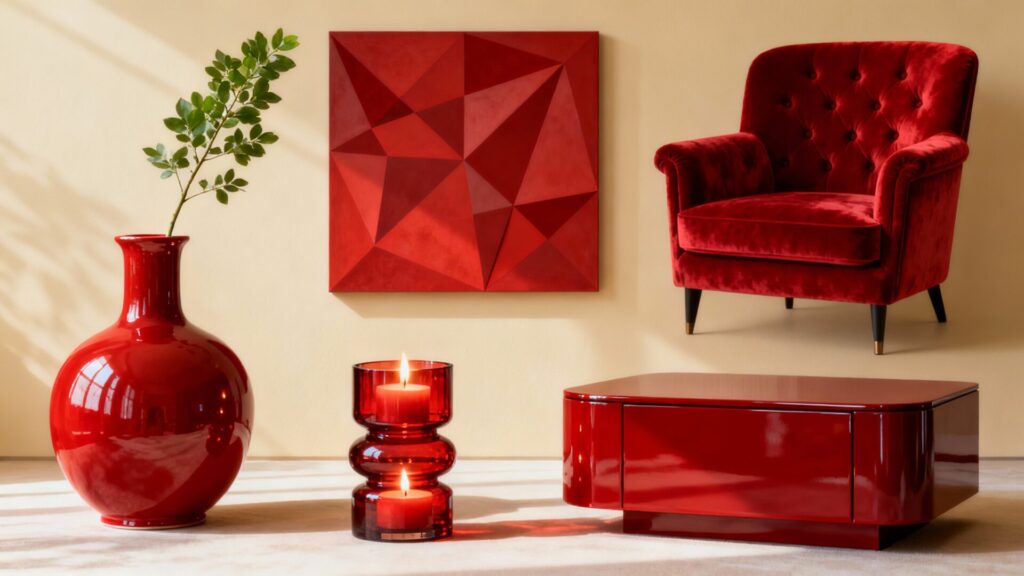 Intégrer le rouge en déco avec 5 objets incontournables sans aucun texte