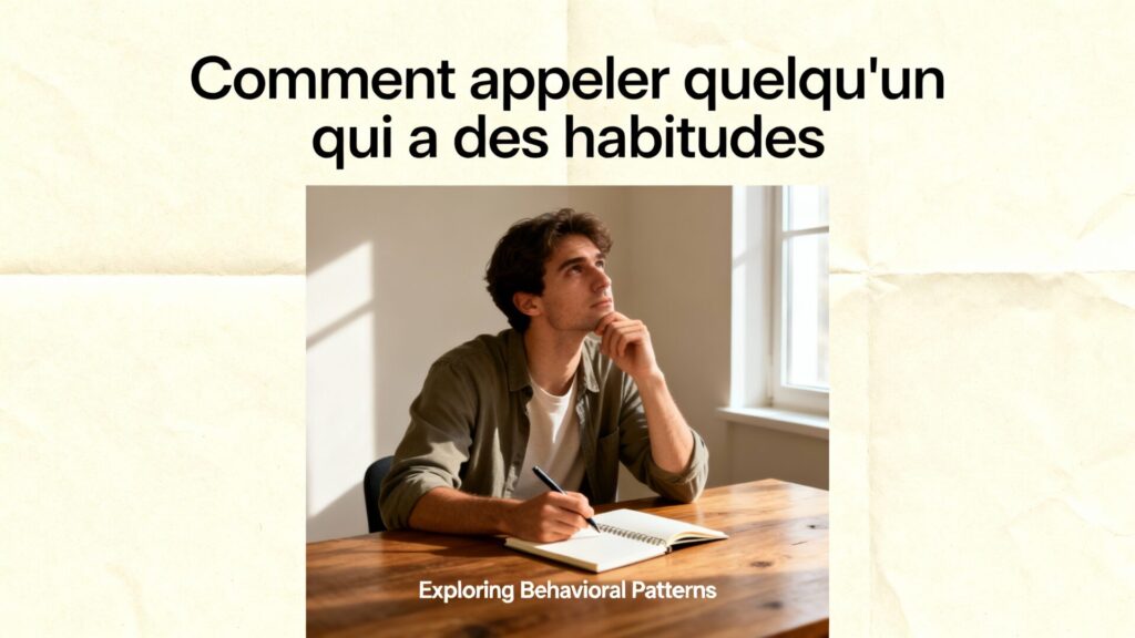 Comment appeler quelqu'un qui a des habitudes avec texte