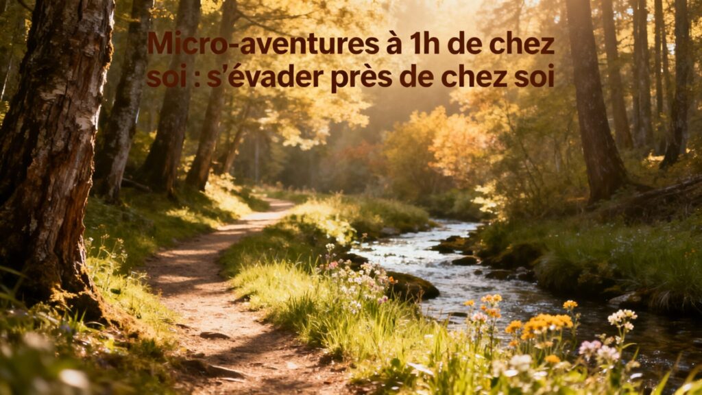 Micro-aventures à 1h de chez soi : s'évader près de chez soi avec texte
