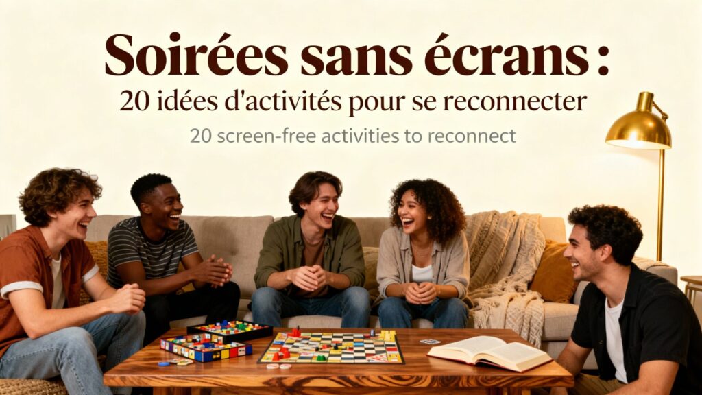 Soirées sans écrans : 20 idées d'activités pour se reconnecter au texte