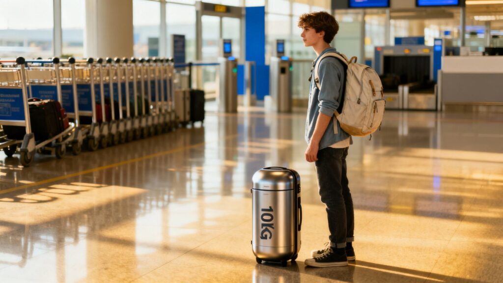 Voyager léger avec un bagage capsule de 10 kg sans texte