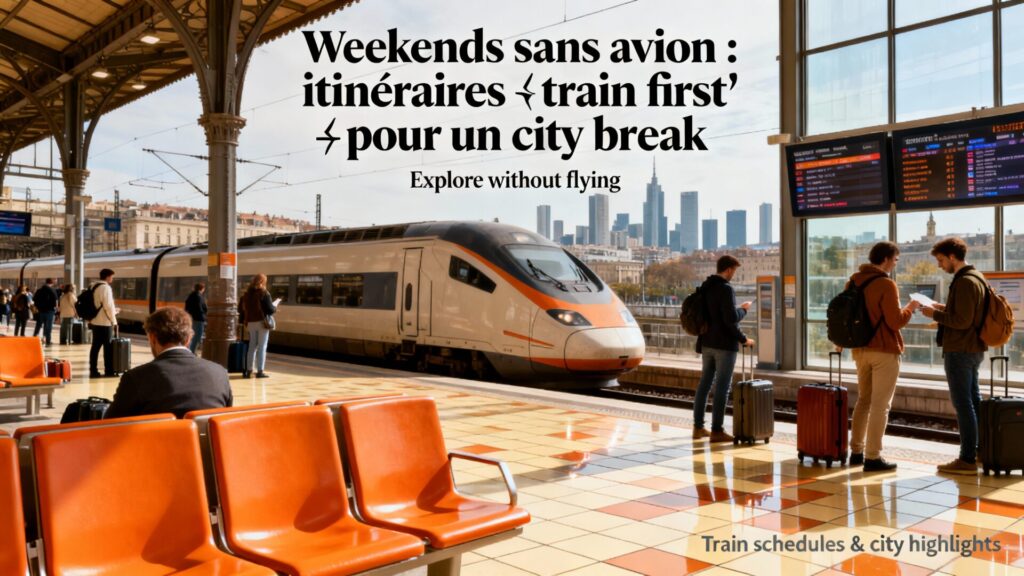 Weekends sans avion : itinéraires « train first » pour un city break avec texte