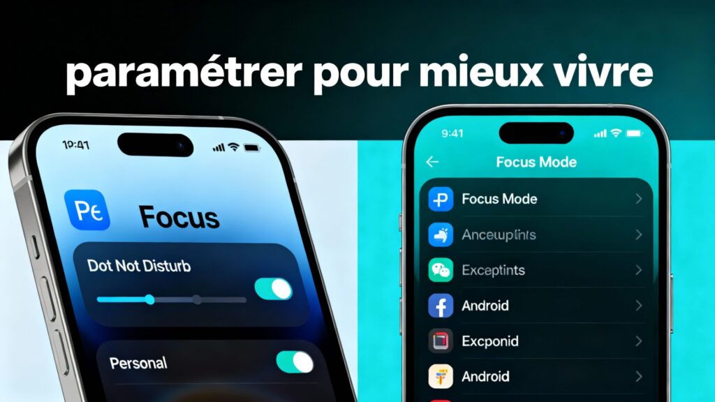 Mode Focus ios et android : paramétrer pour mieux vivre avec texte