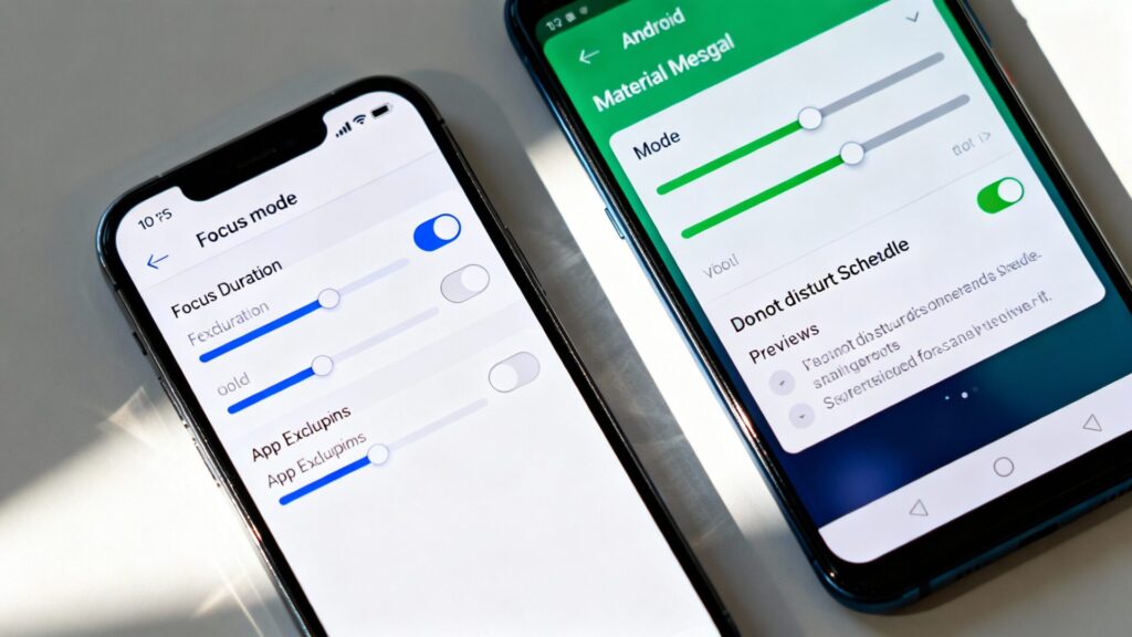 Mode Focus ios et android : paramétrer pour mieux vivre sans aucun texte