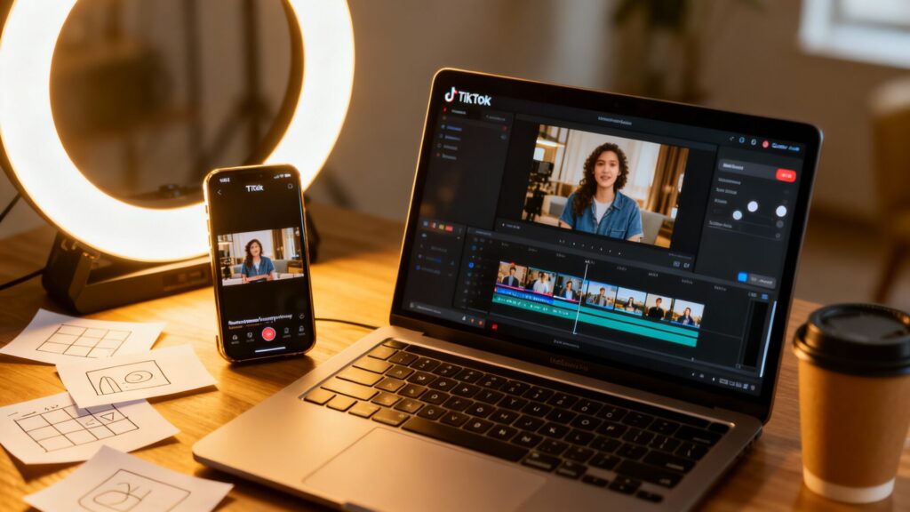 Tendances créa tiktok : storytelling court et montages faciles sans aucun texte