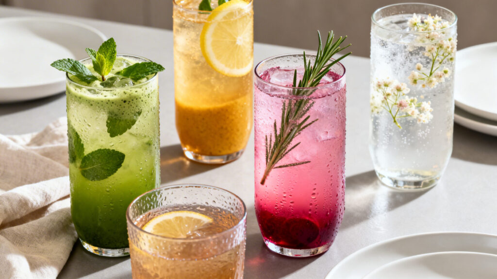 Apéros sobres et boissons fonctionnelles : mocktails créatifs et bienfaits sans aucun texte
