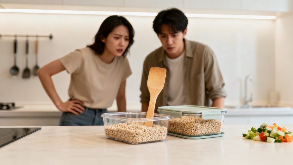 Préparation de repas minimale pour couples débordés sans aucun texte