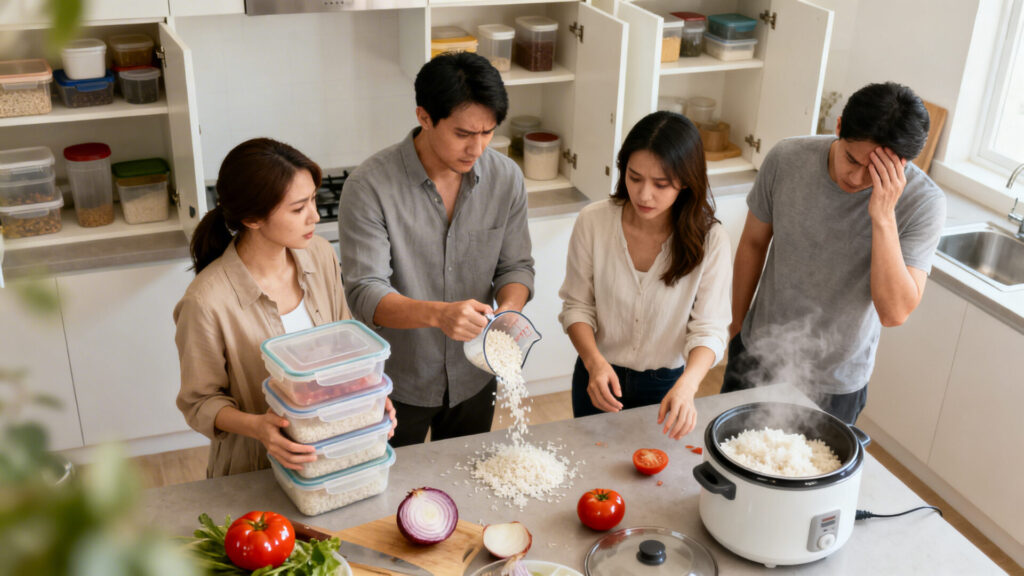 Préparation de repas minimale pour couples débordés sans aucun texte
