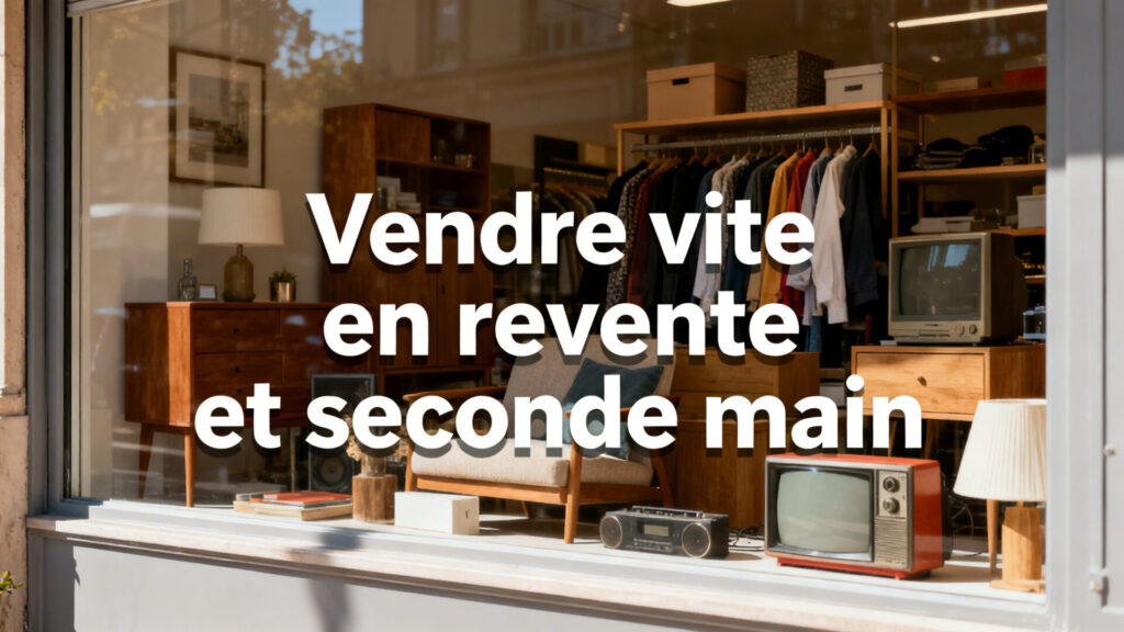Vendre vite en revente et seconde main avec texte