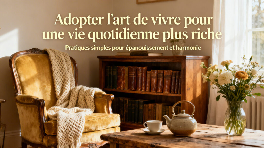 Adopter l'art de vivre pour une vie quotidienne plus riche avec texte
