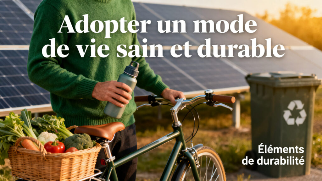 Adopter un mode de vie sain et durable avec texte