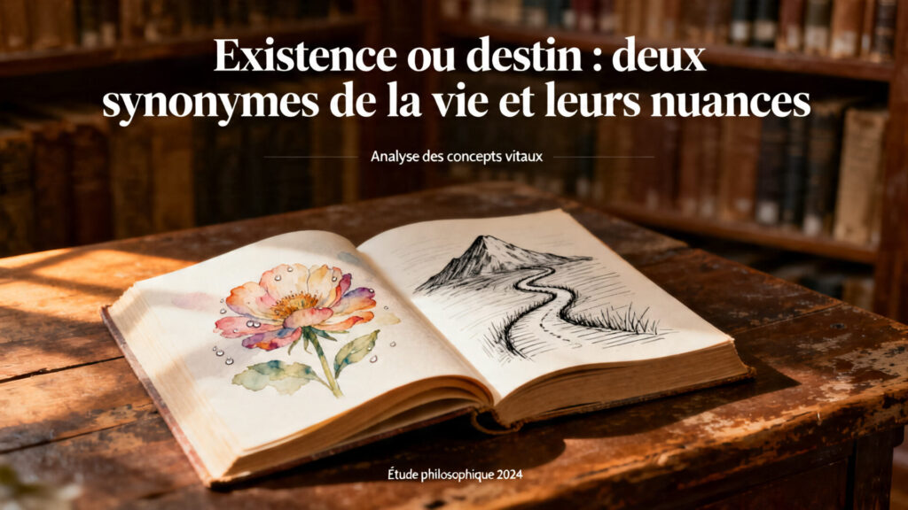 Existence ou destin : deux synonymes de la vie et leurs nuances avec texte