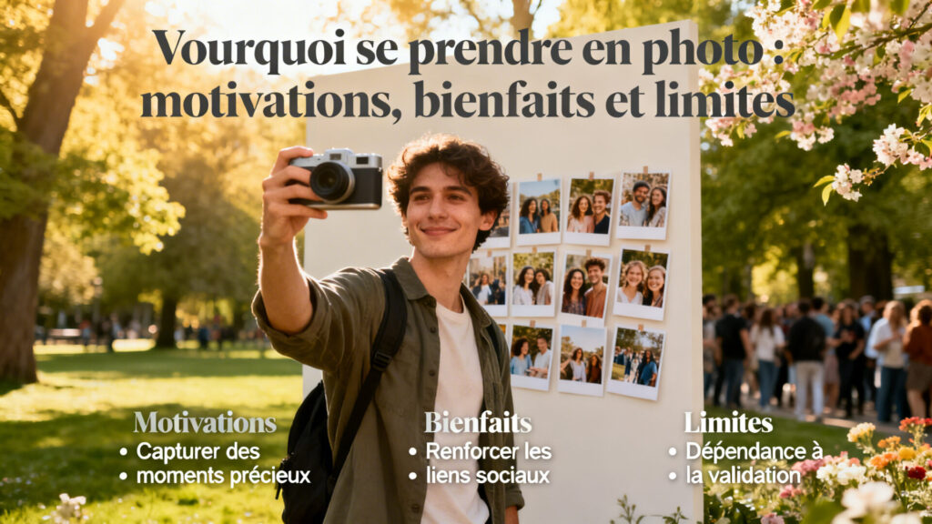 Pourquoi se prendre en photo : motivations, bienfaits et limites avec texte