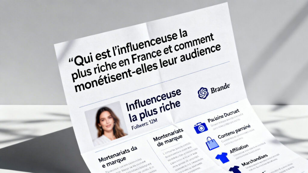 Qui est l'influenceuse la plus riche en France et comment monétisent-elles leur audience avec texte