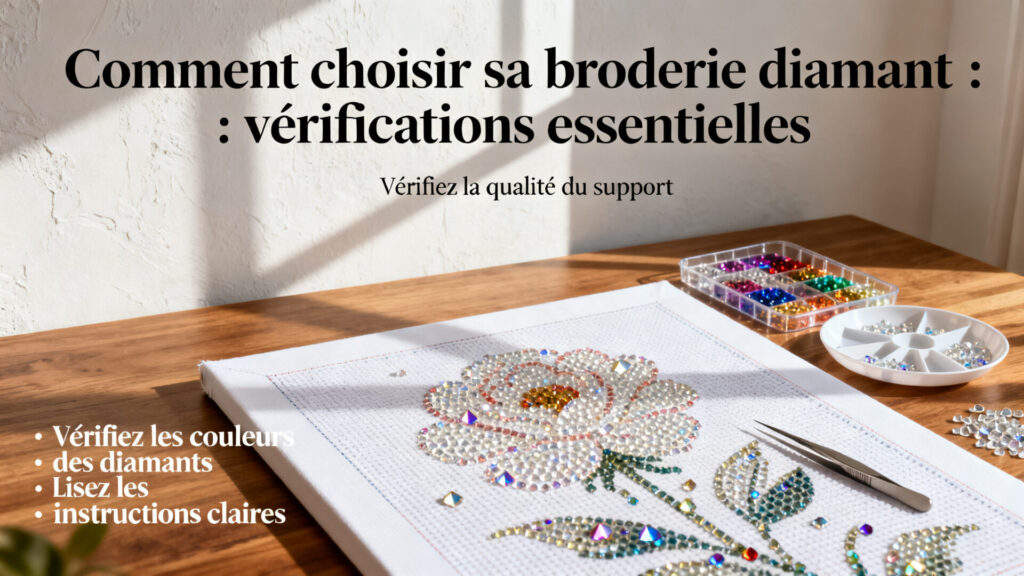 Comment choisir sa broderie diamant : vérifications essentielles avec texte