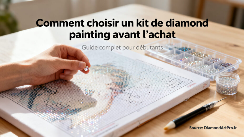Comment choisir un kit de diamond painting avant l'achat avec texte