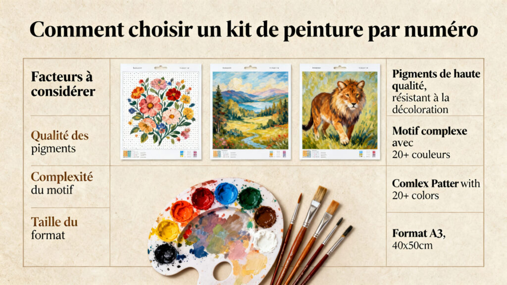 Comment choisir un kit de peinture par numéro avec texte