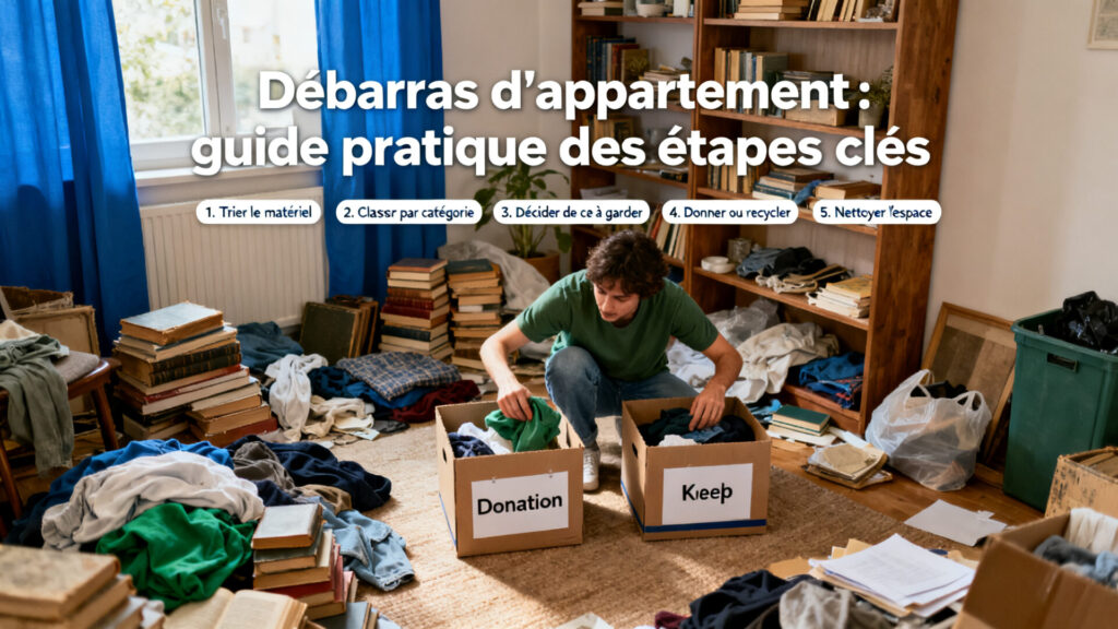 Débarras d'appartement : guide pratique des étapes clés avec texte