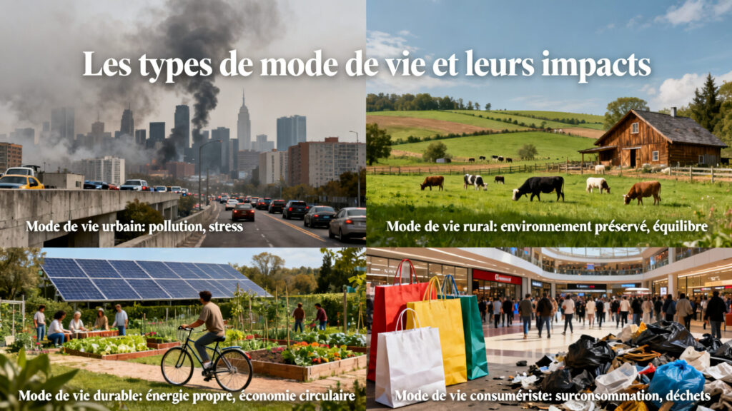 Les types de mode de vie et leurs impacts avec le texte