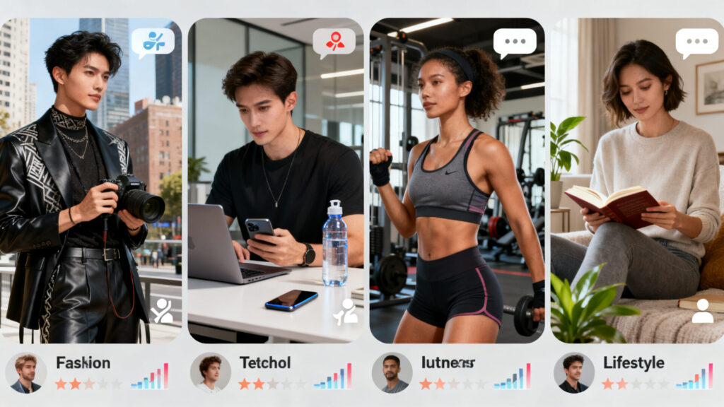 Les quatre types d'influenceurs et comment les choisir sans aucun texte