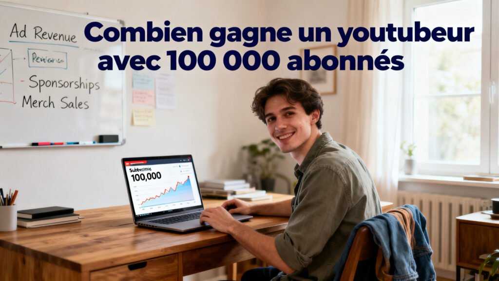 Combien gagne un youtubeur avec 100 000 abonnés avec texte