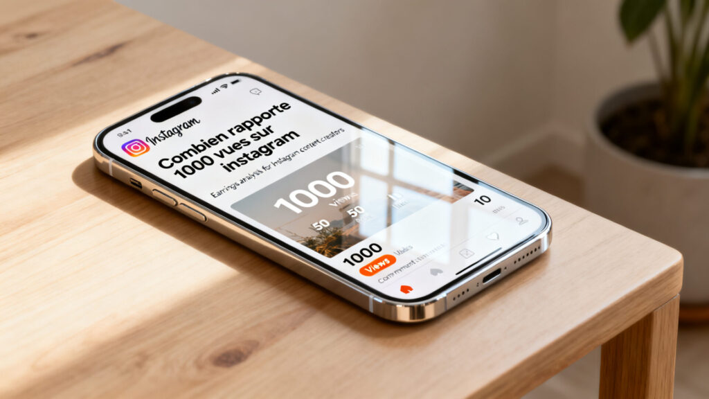 Combien rapporte 1000 vues sur instagram avec texte