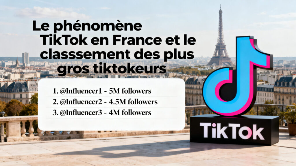 Le phénomène tiktok en France et le classement des plus gros tiktokeurs avec texte