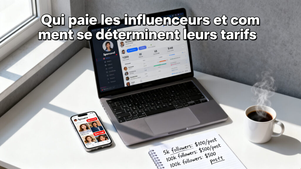 Qui paie les influenceurs et comment se déterminent leurs tarifs avec texte